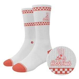 NWT Shinesty The Hot & Fresh Pizza Box Heel Hammock™ Crew Socks M P52